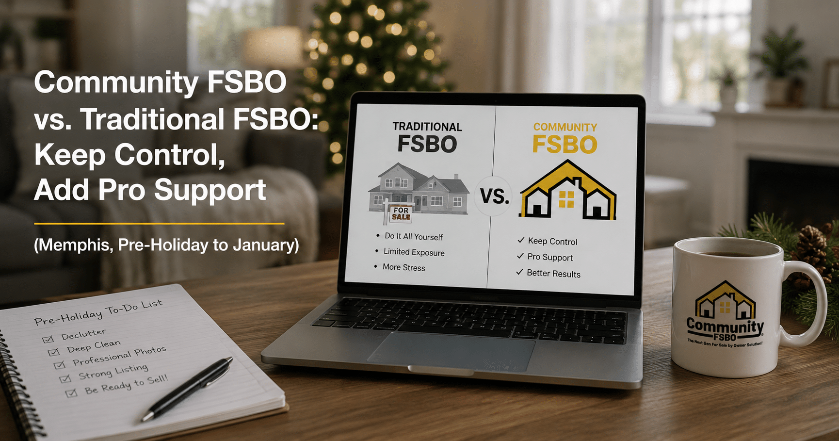 Featured image for “Community FSBO vs. Traditional FSBO: Keep Control, Add Pro Support (Memphis, Pre‑Holiday to January)”